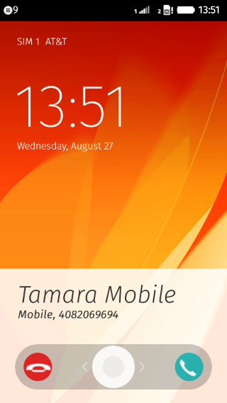 24 hour time on the incoming call