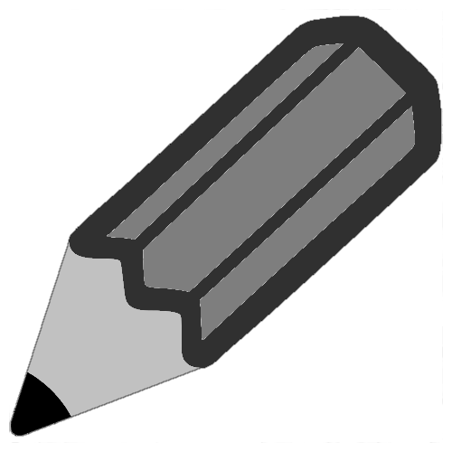 File:Pencil-emoji U270F-gray.png