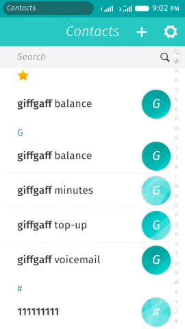 Default image in contacts list