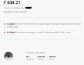 Screenshot is acceptable as long as the date and amount are clear.